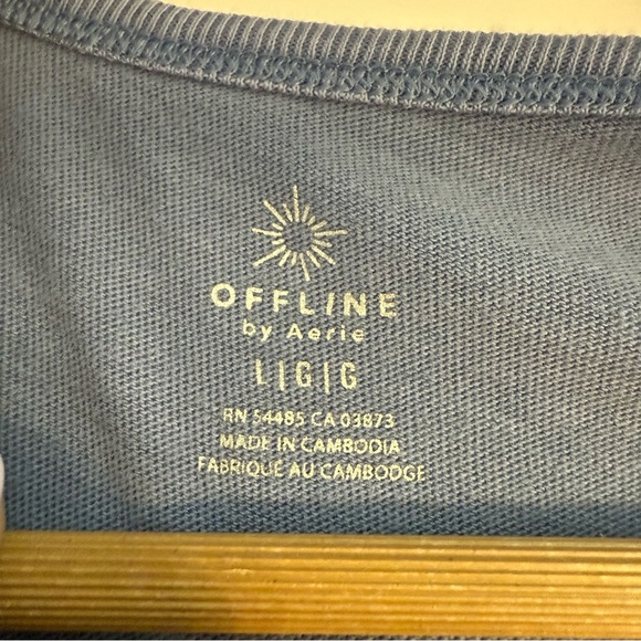 OFFLINE By Aerie Unstoppable Oversized T-Shirt Blue Run Laps Take Naps Size LG - Picture 6 of 13